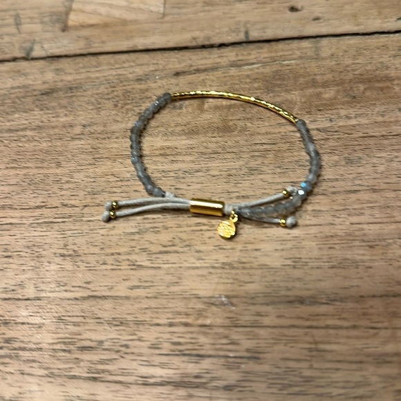 Gorjana Power Gemstone Bracelet – Gray & Gold – Adjustable – Like New - Picture 6 of 7